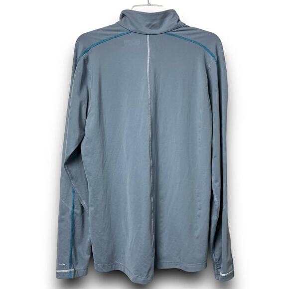 Columbia Trail Flash Half Zip Shirt Mens Small Gray Ash Omniwick Pullover Top - Picture 2 of 12